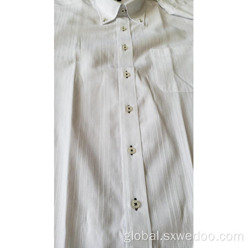 China Men's White Jacquard Shirts Long-sleeved Manufactory